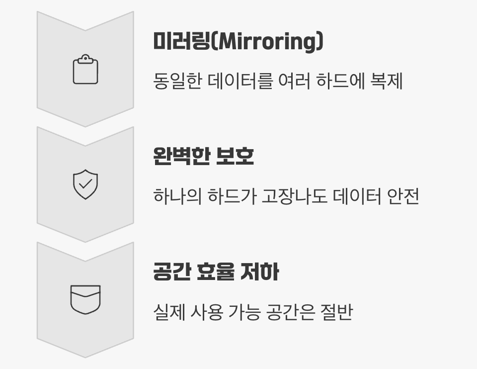 RAID 1: 완벽한 복사본&amp;#44; 안정성의 끝판왕
