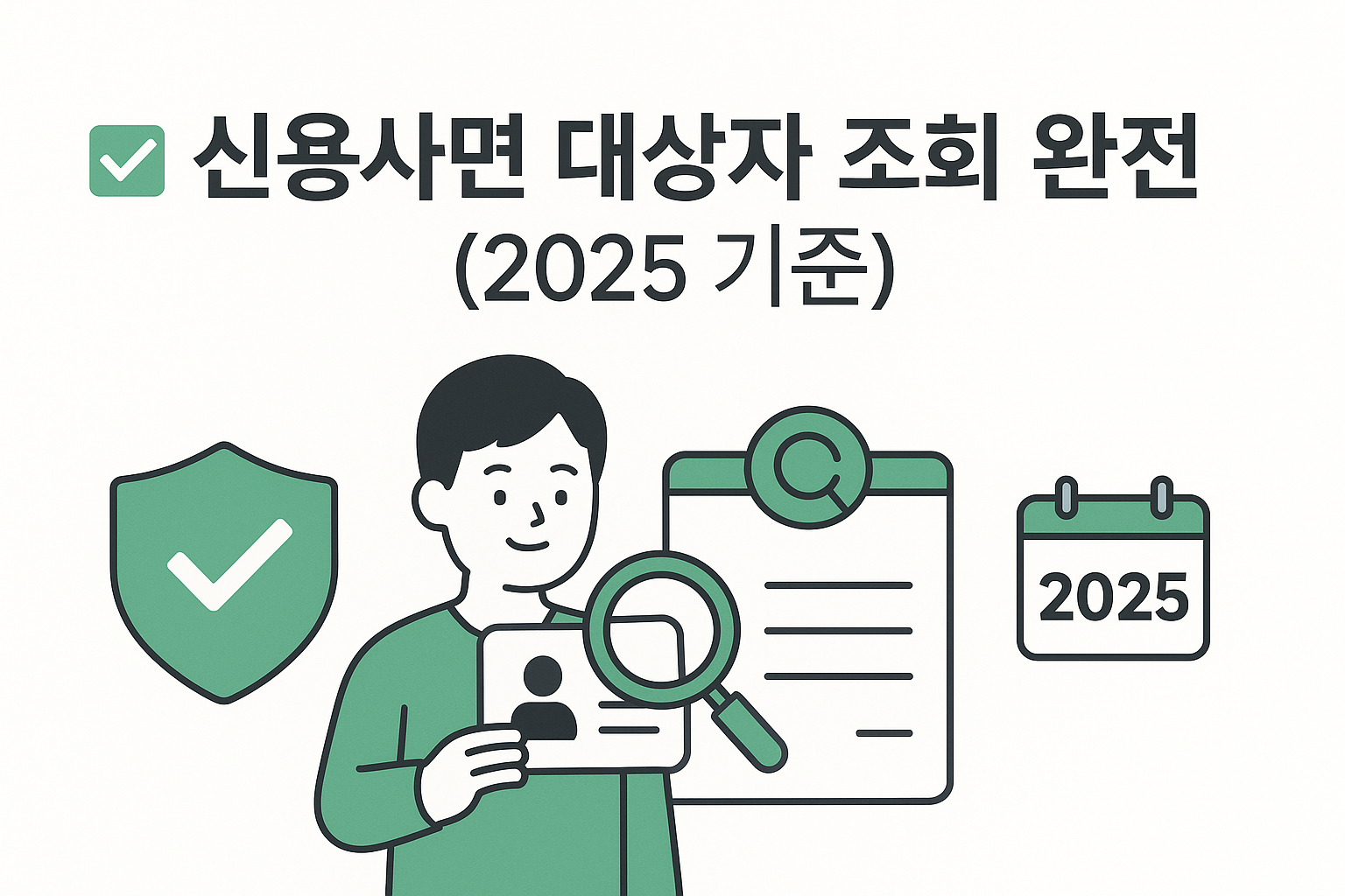 신용사면 대상자 조회 완전 정리 (2025 기준)