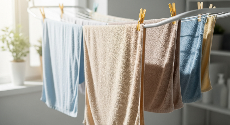 젖은 수건을 걸어두는 것도 좋은 방법입니다.