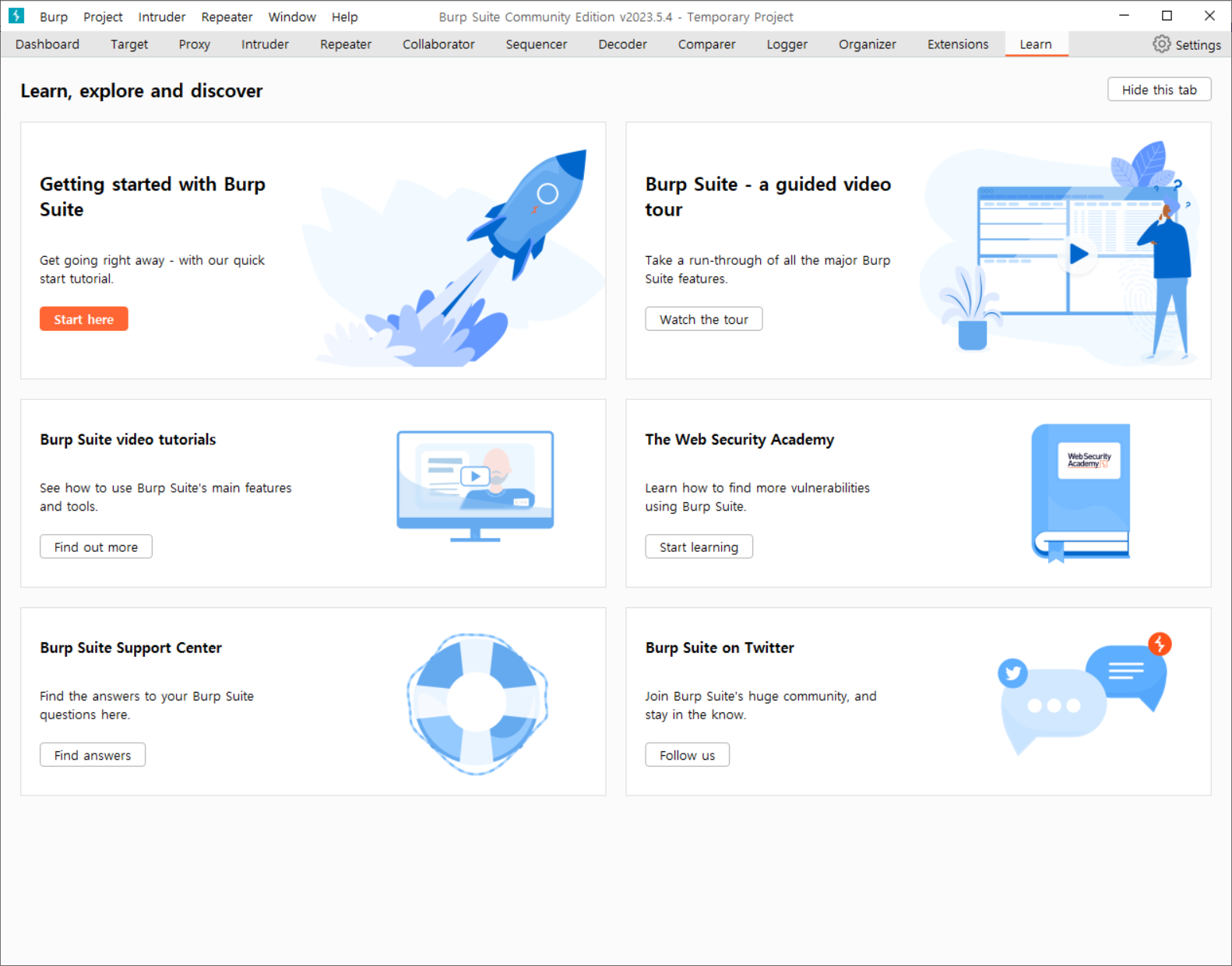실행화면2(Learn)