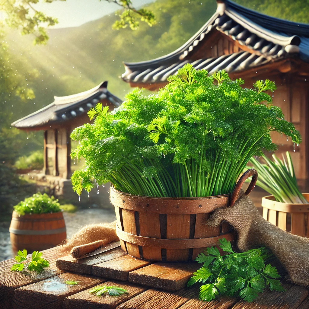 봄철 별미 청도미나리 제철과 효능