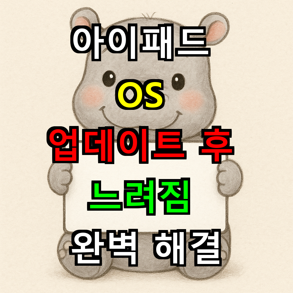 아이패드 OS 업데이트 후 느려짐 완벽 해결