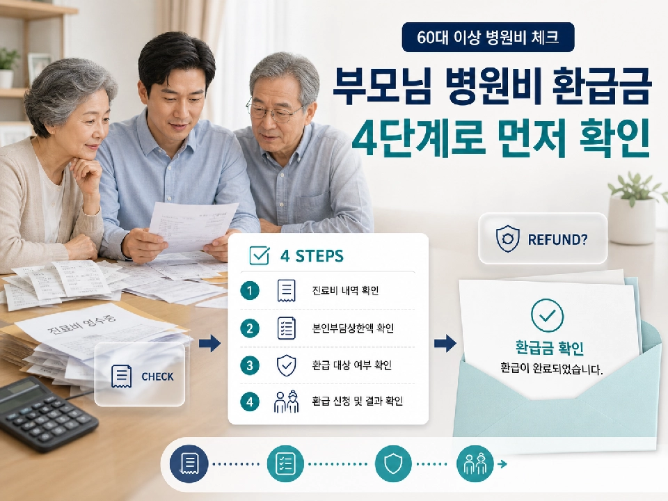 부모님 병원비 환급금, 60대 이상 본인부담상한제 먼저 확인할 4단계