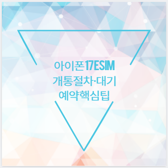 아이폰 17 eSIM 개통절차·대기예약 핵심팁