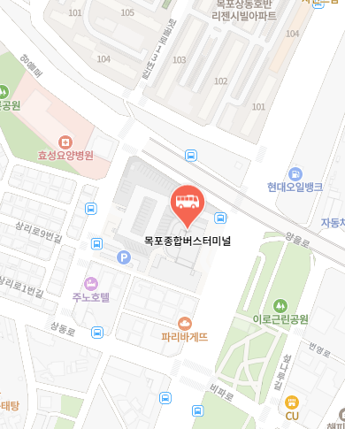 목포종합버스터미널 위치