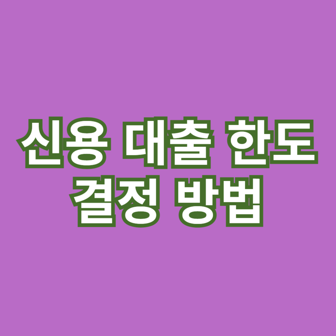 신용 대출 한도 결정 방법: 신용 점수, 소득, 부채 비율 등의 영향 요인 분석