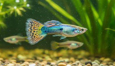 어항속 물고기 구피(Guppy)