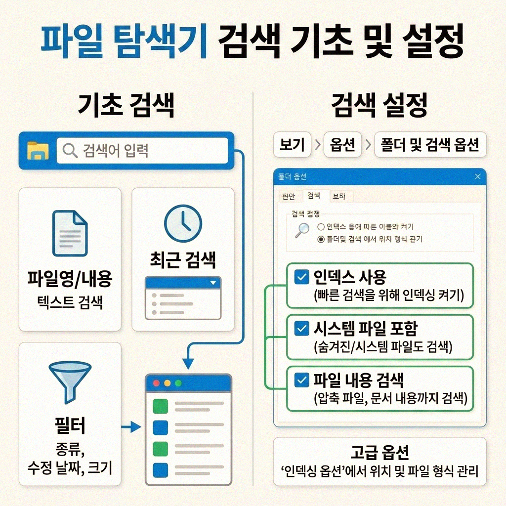 윈도우 파일탐색기 검색 활용의 모든 것
