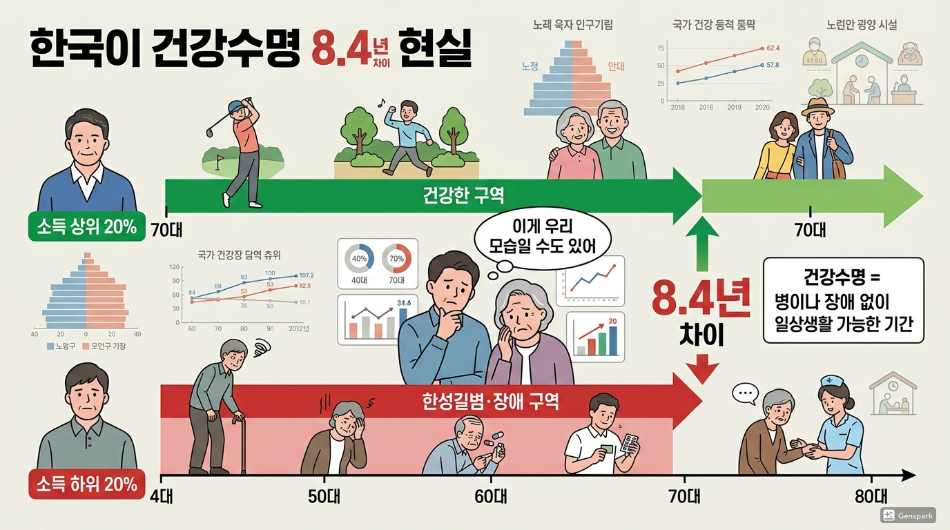건강수명 격차 8.4세의 현실
