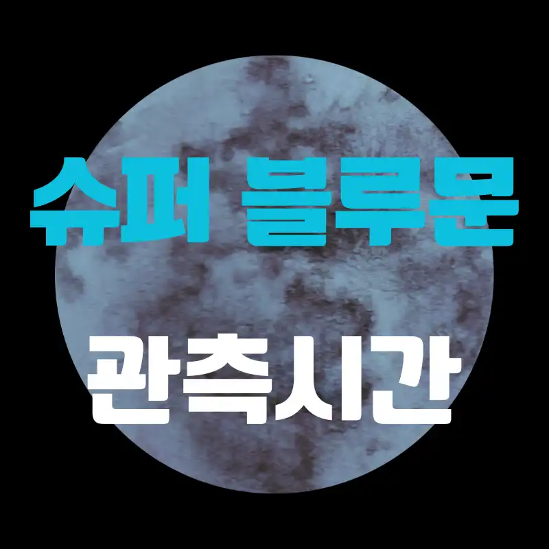 슈퍼블루문 관측시간