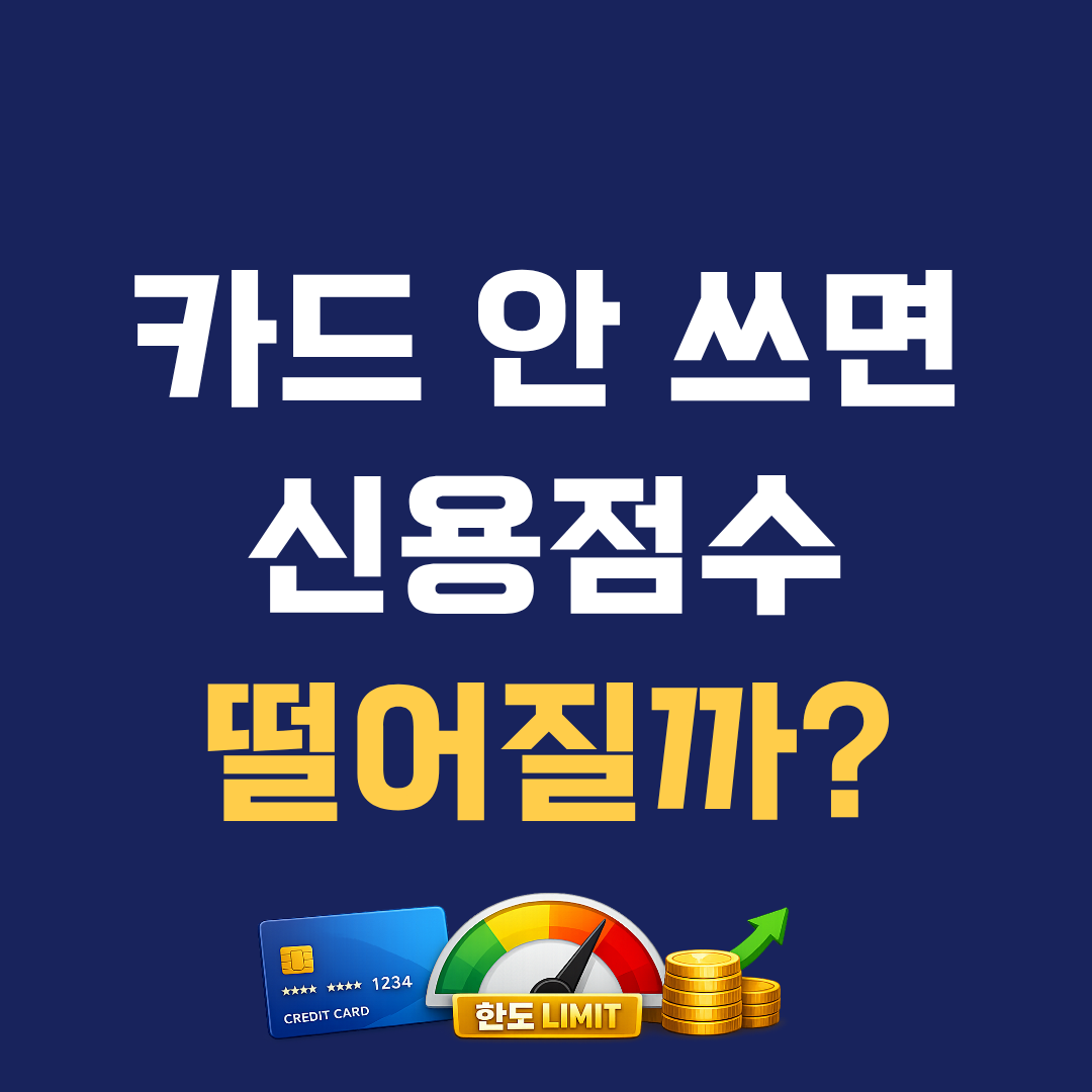 신용카드 안 쓰면 신용점수 떨어질까? 실제 영향 기준 정리