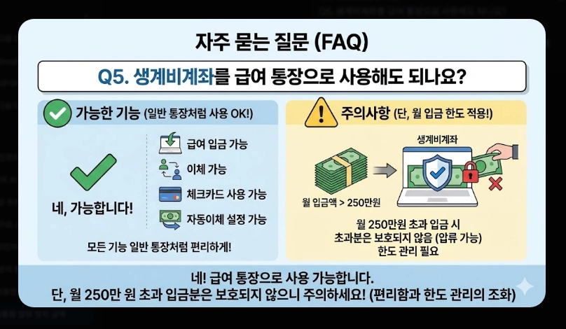 생계비통장 압류방지 금액 250만원 상향 [2026년 시행] 보호 한도 및 개설 방법 안내