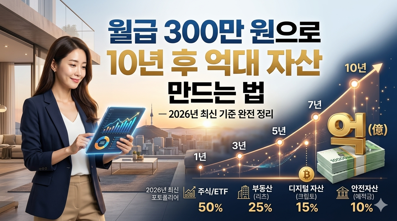 월급 300만원으로 10년 후 억대 자산
