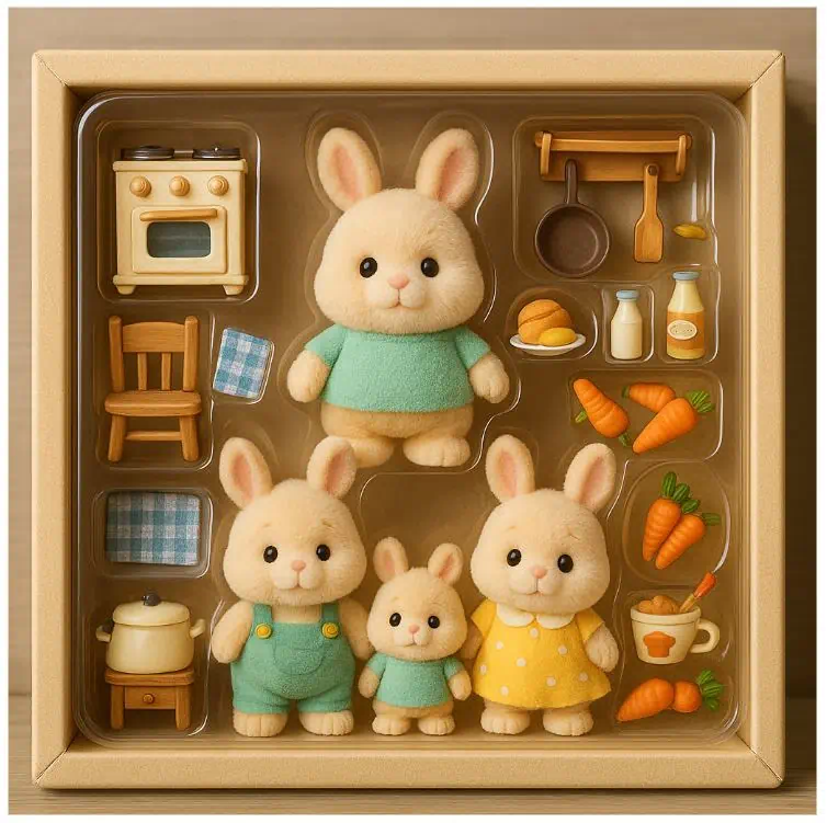 추가로 입력된 프롬프트로 통통한 토끼 피규어 이미지 인형완성된 모습