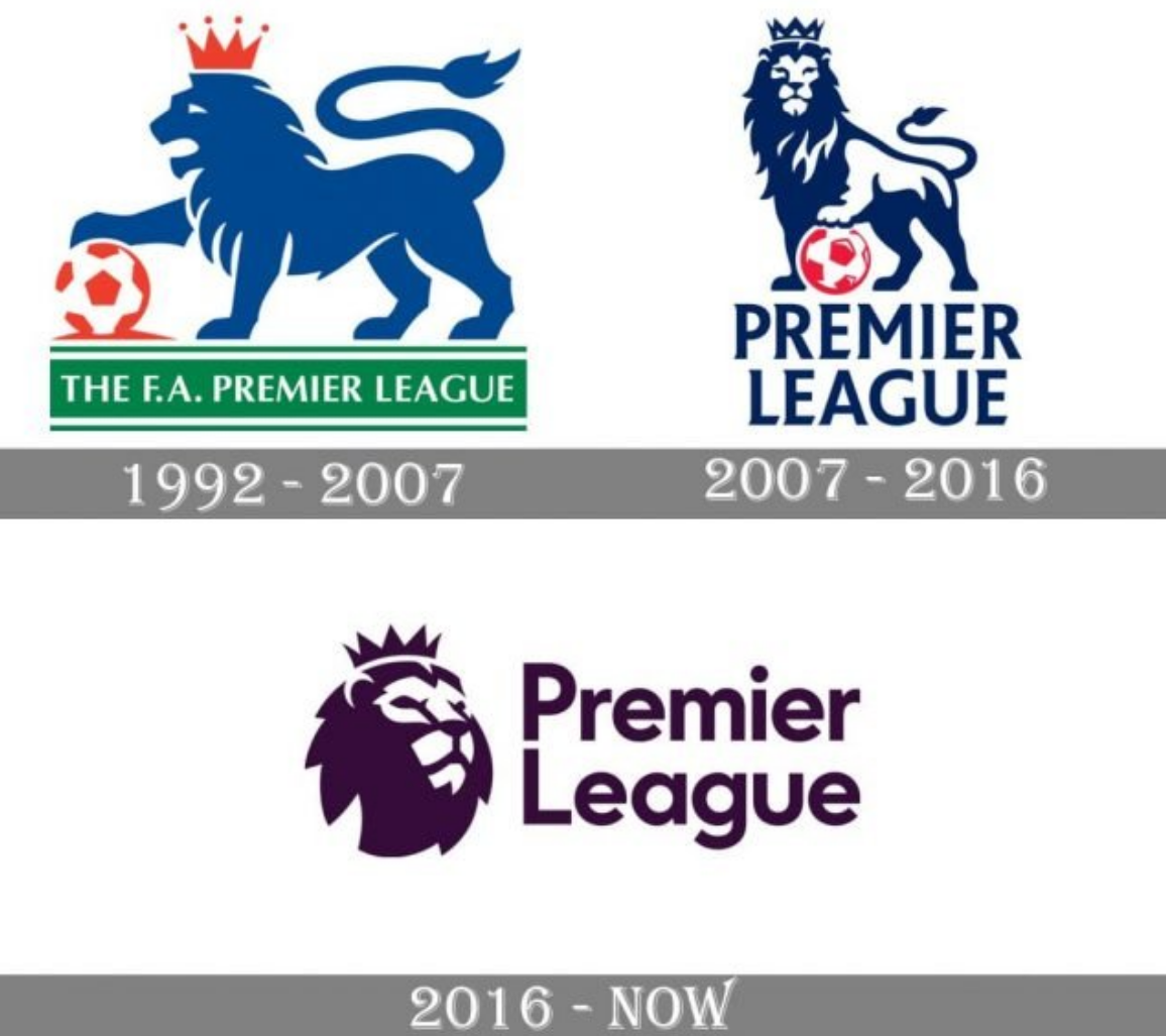 EPL 엠블럼 변천사 이미지