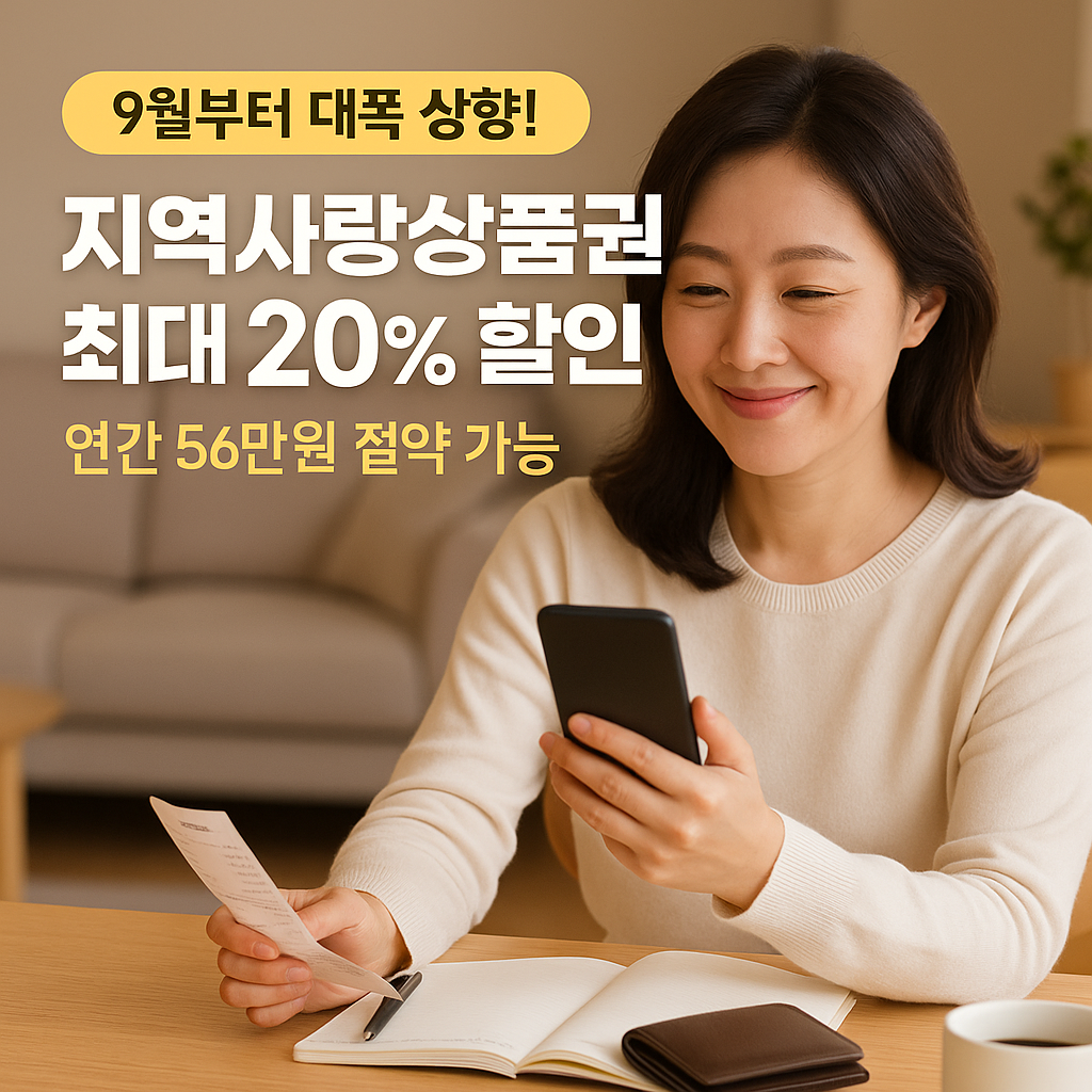 지역사랑상품권 최대 20% 할인 지자체별 총정리 (출처 : 행정안정부)