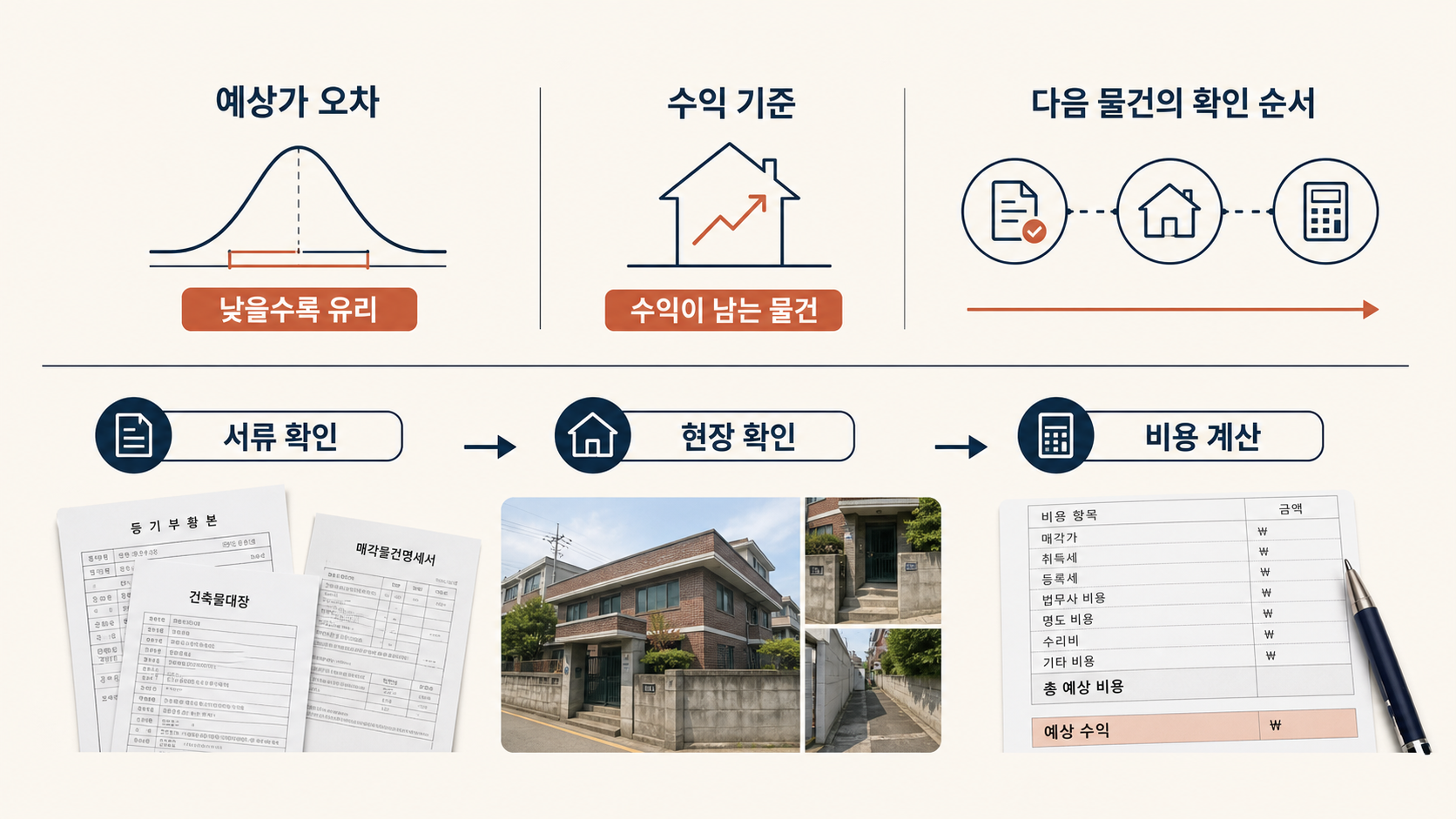 예상가 오차부터 다음 물건까지의 경매 검토 순서