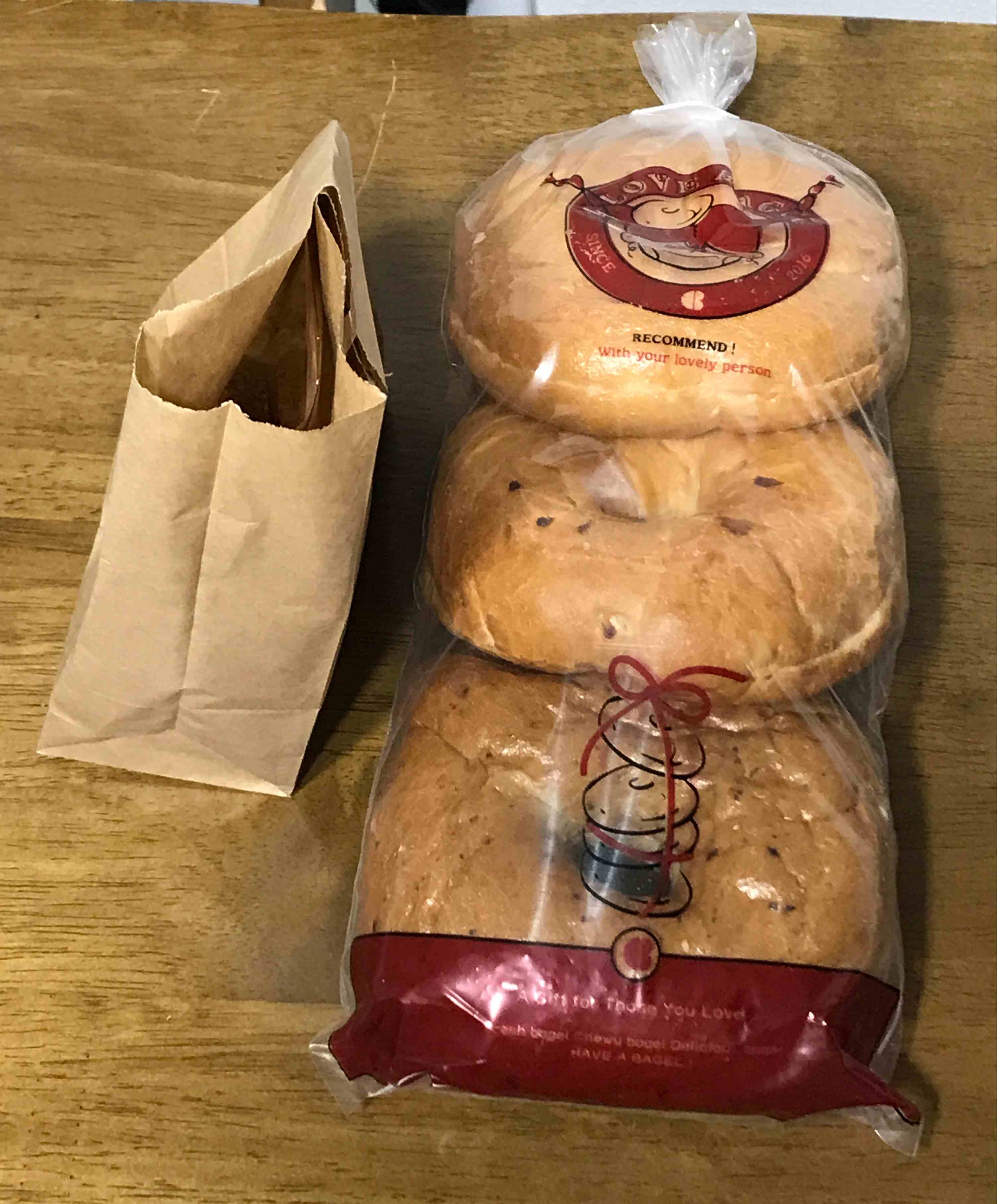 베이글 3종류와 츄러스