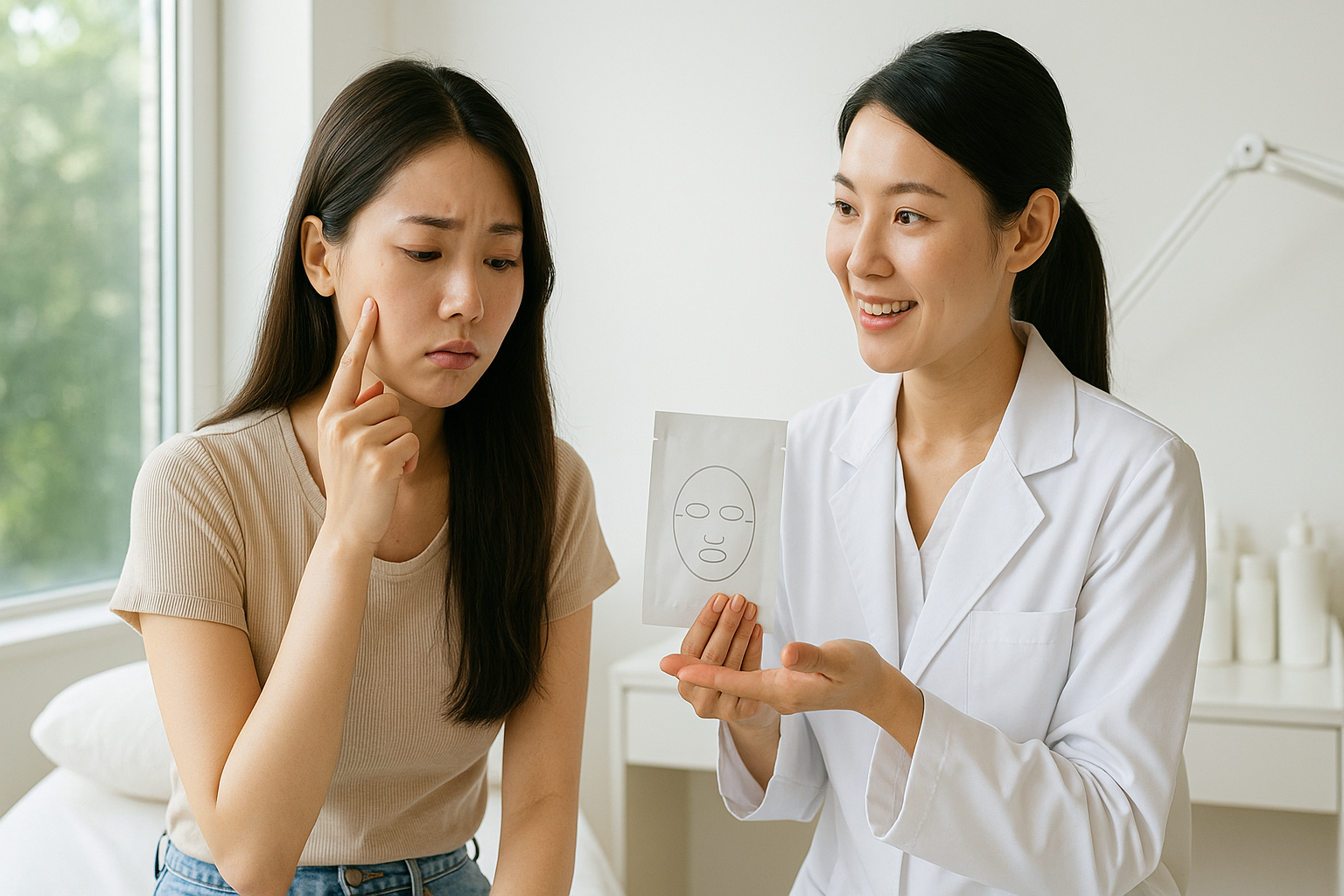 트러블 피부와 마스크 팩