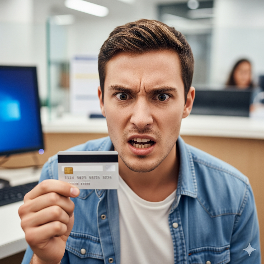 카드사에서 개인정보가 유출되어 화가 난 소비자