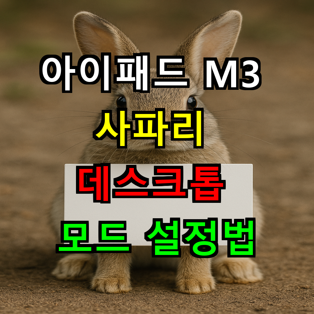 아이패드 M3 사파리 데스크톱 모드 설정법