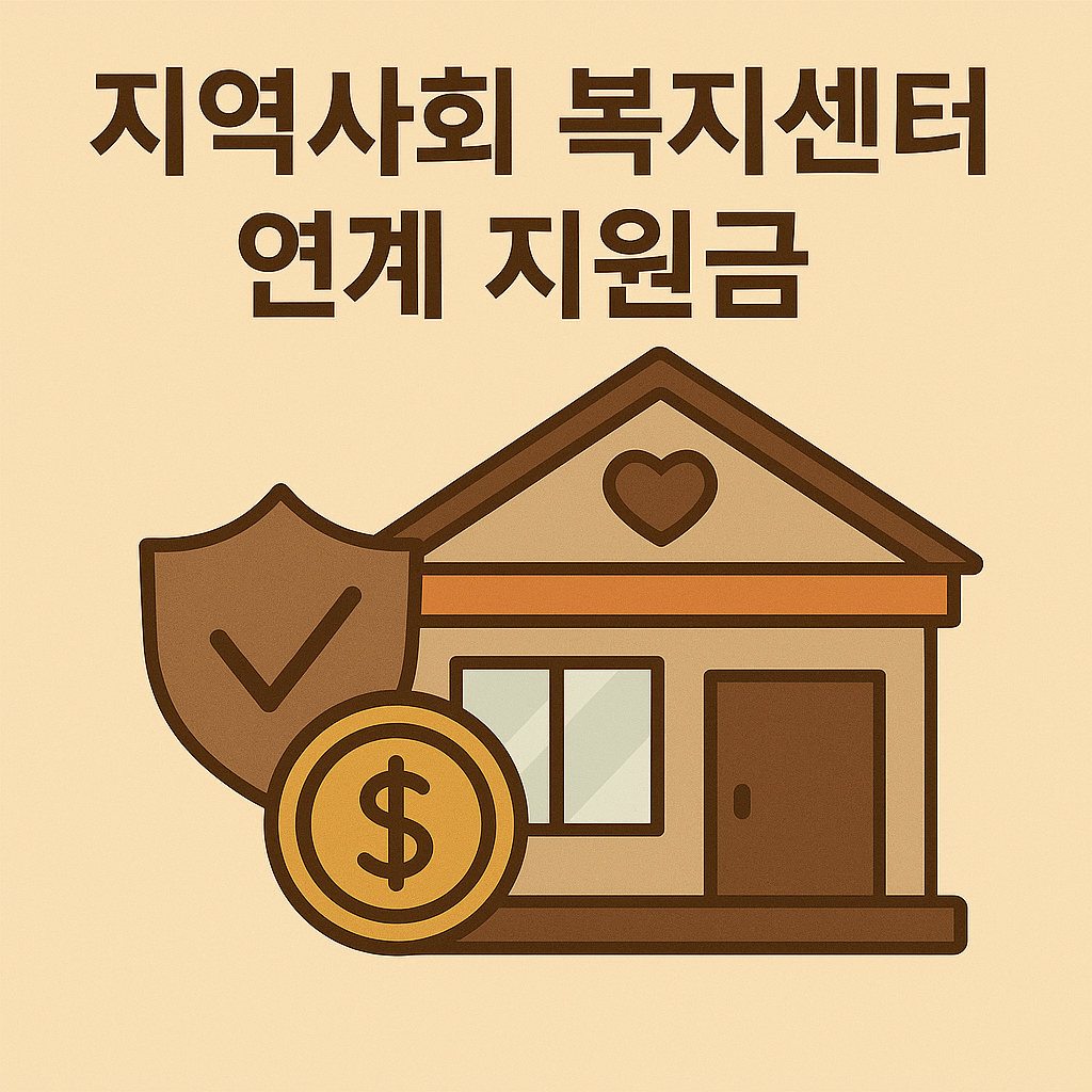 지역사회 복지센터 연계 지원금 포스터 이미지