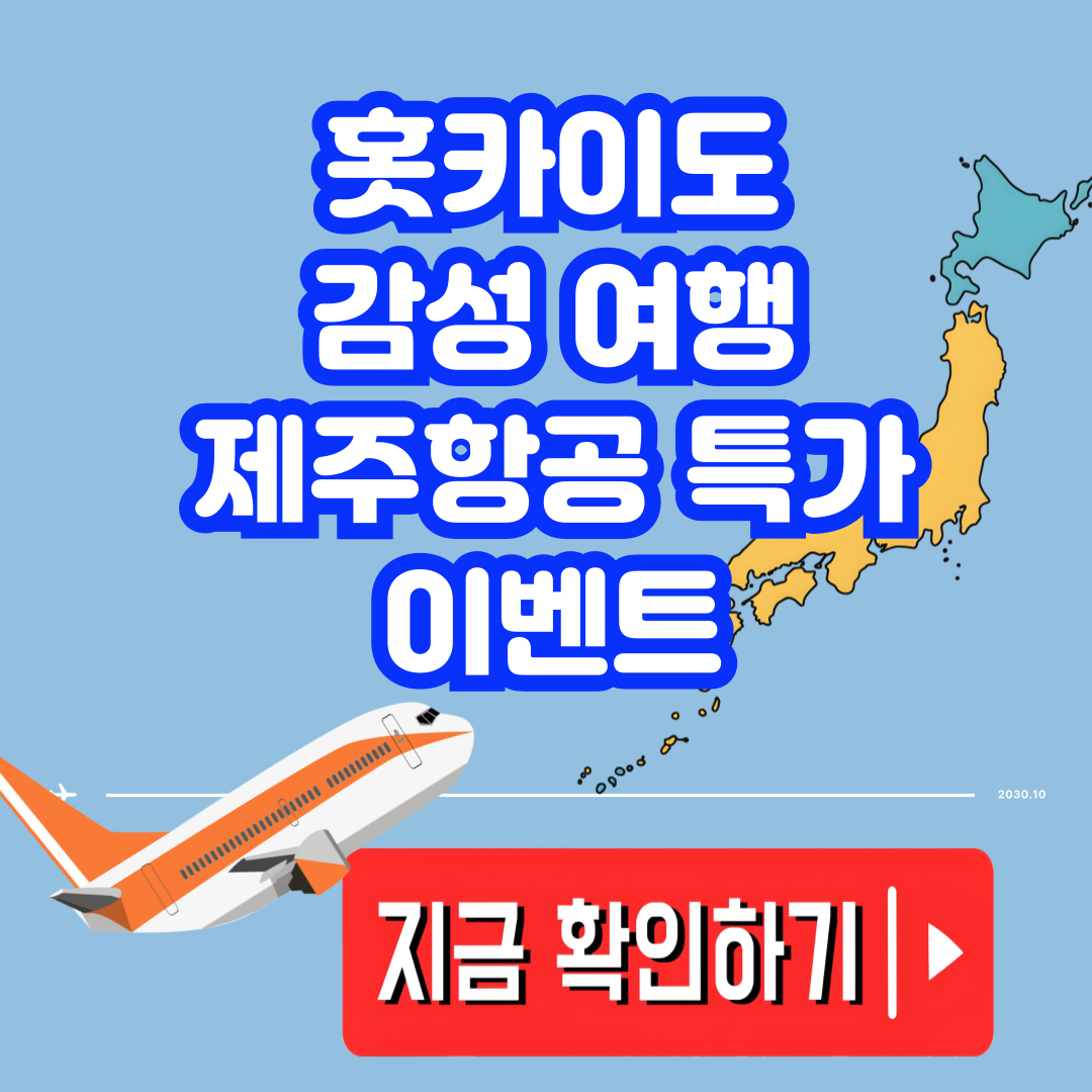 홋카이도 감성 여행 제주항공 특가 이벤트