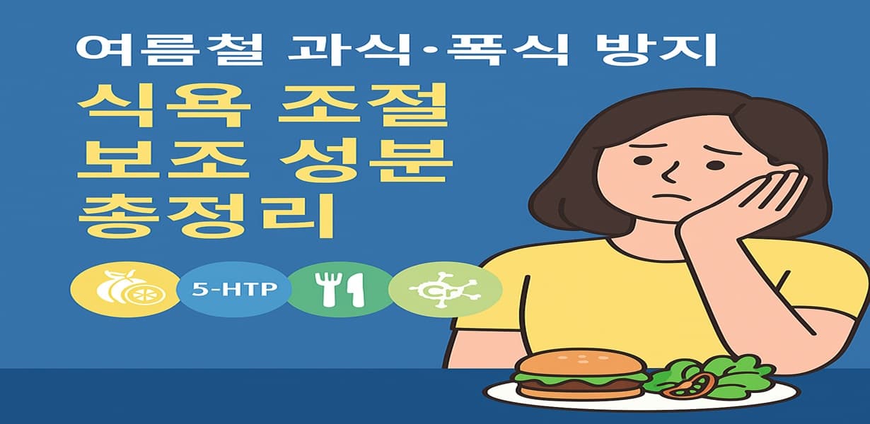 &ldquo;여름철 과식&middot;폭식 방지를 위한 식욕 조절 보조 성분을 주제로 한 썸네일 이미지&rdquo;