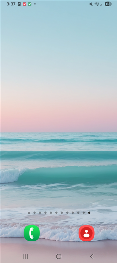 방법 1: 홈 화면에서 빈 공간 길게 누르기