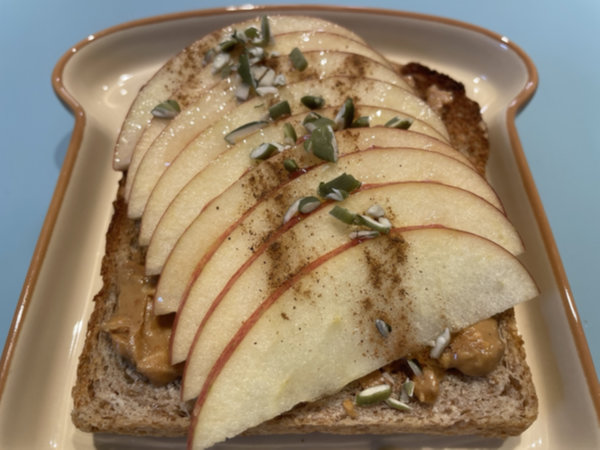 테디 땅콩버터로 토스트, 간단한 아침 또는 점심