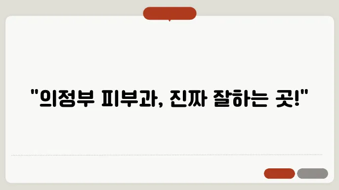 의정부 지역 피부과 잘하는 곳 피추천 예시