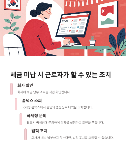 세금 미납 시 근로자가 할 수 있는 조치