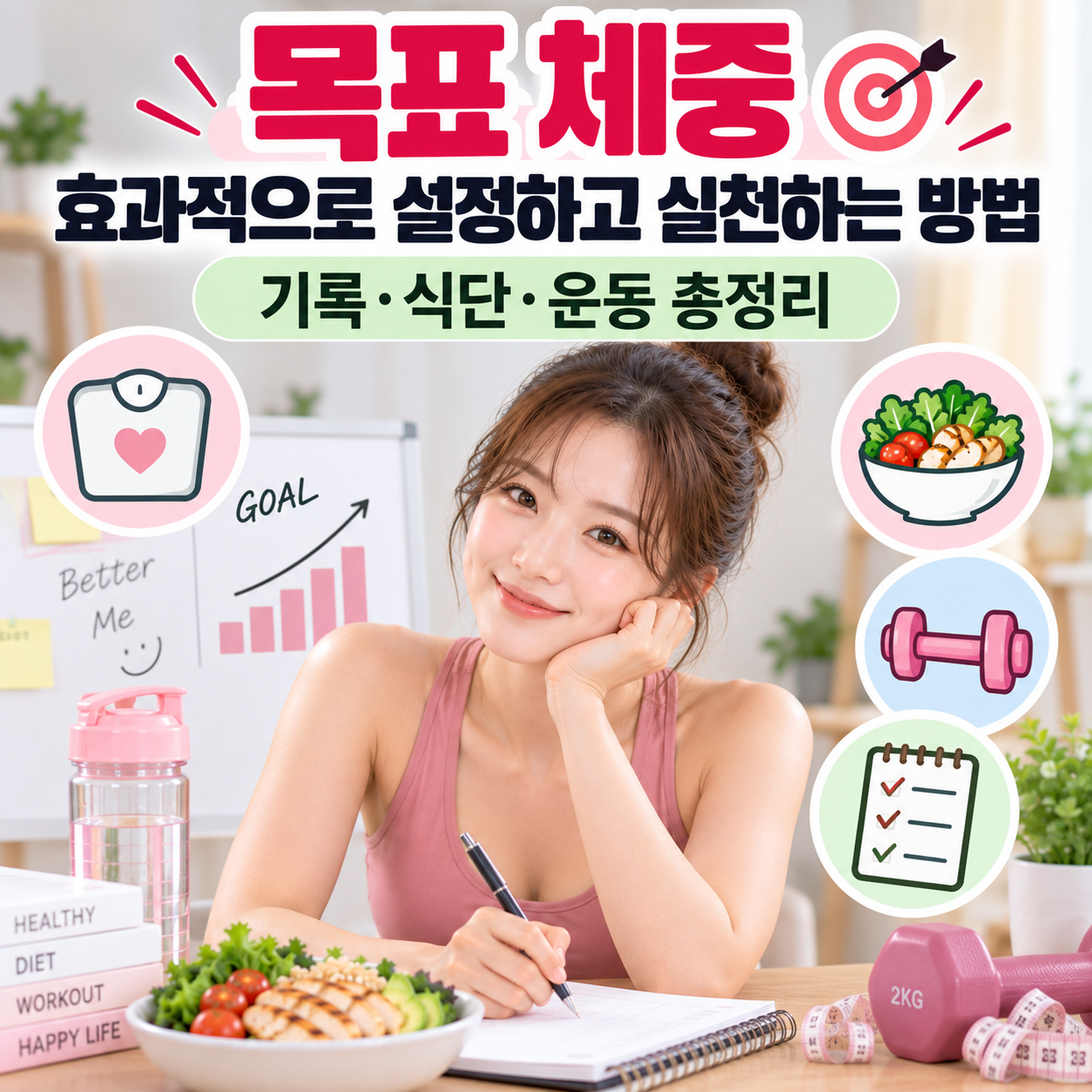 목표 체중 효과적으로 설정하고 실천하는 방법