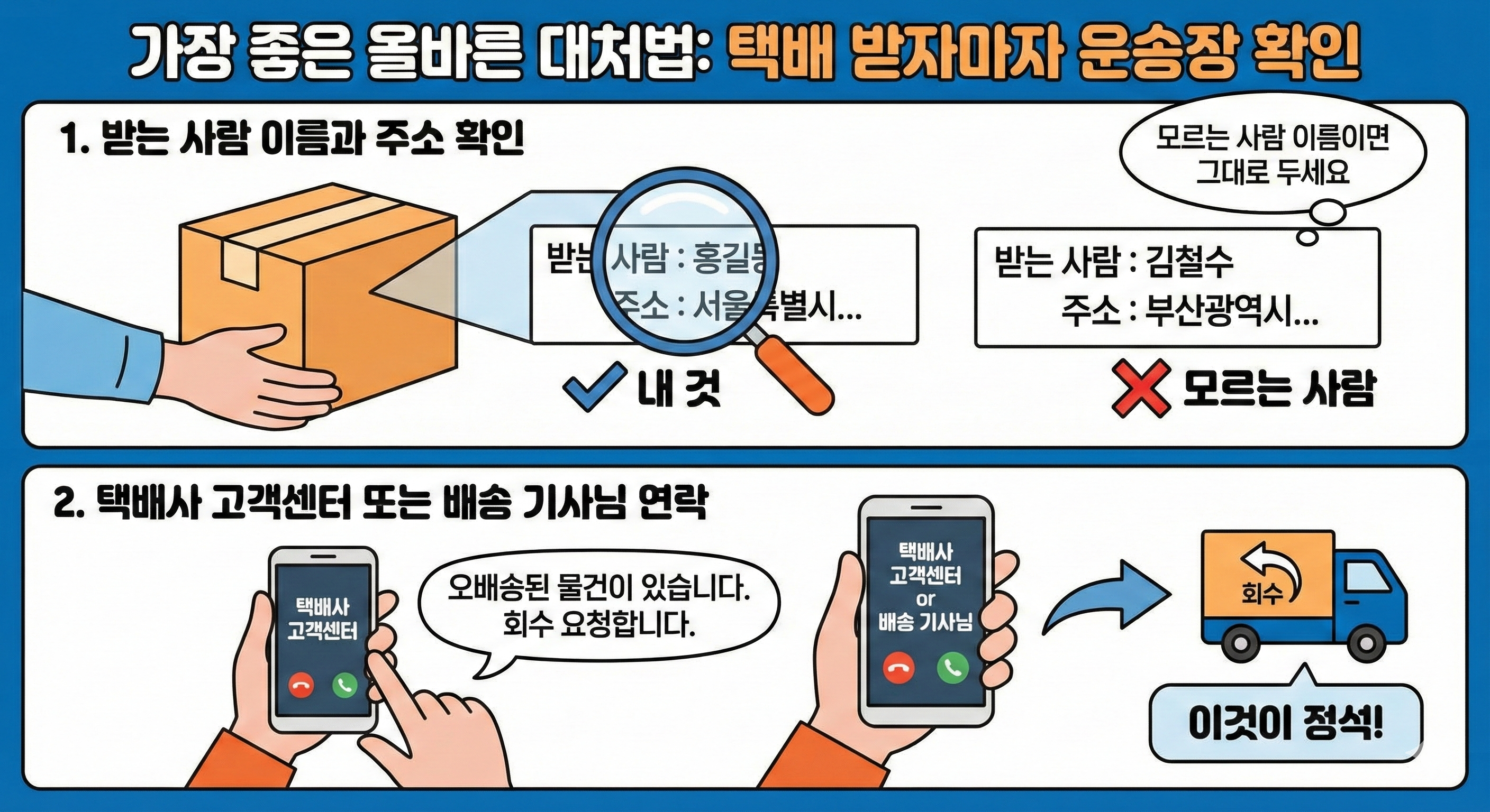 택배 상자 받았을 때 올바른 대처법