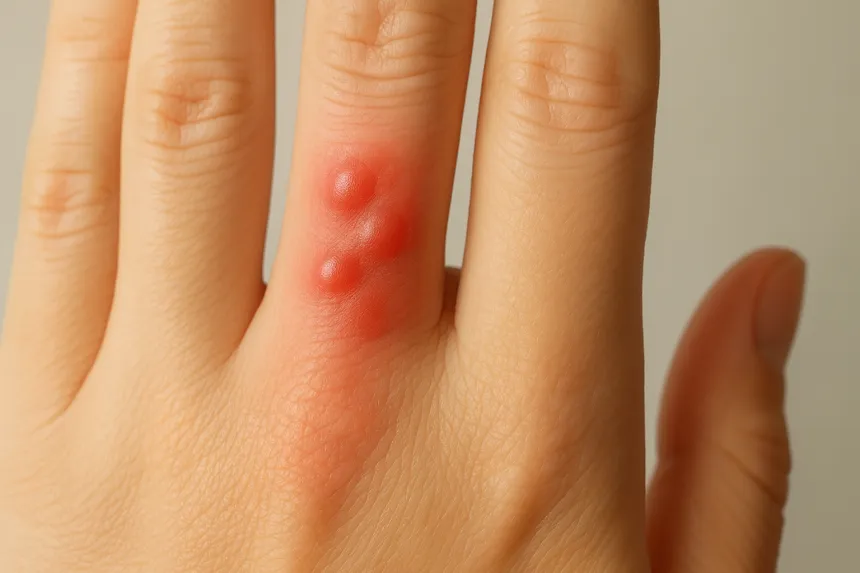손가락 두드러기