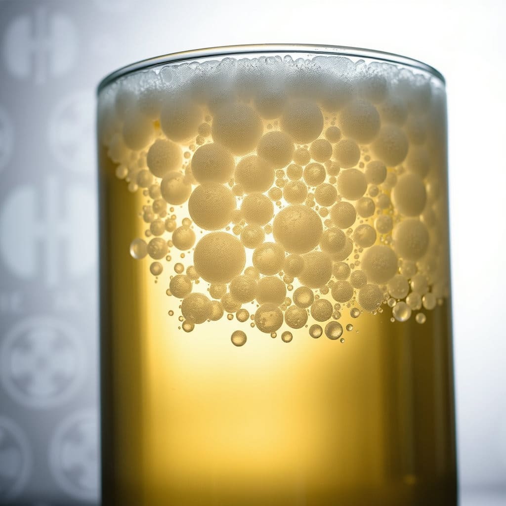 소변에 거품이 많이 나는 것은 단백뇨의 가능성을 시사하며, 이는 신장 기능 이상이나 당뇨병의 한 증상일 수 있습니다 . 거품의 양과 지속성을 강조하여 시각적인 정보를 제공합니다.