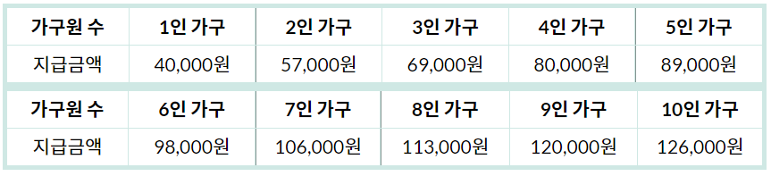 농식품 바우처 지원금액