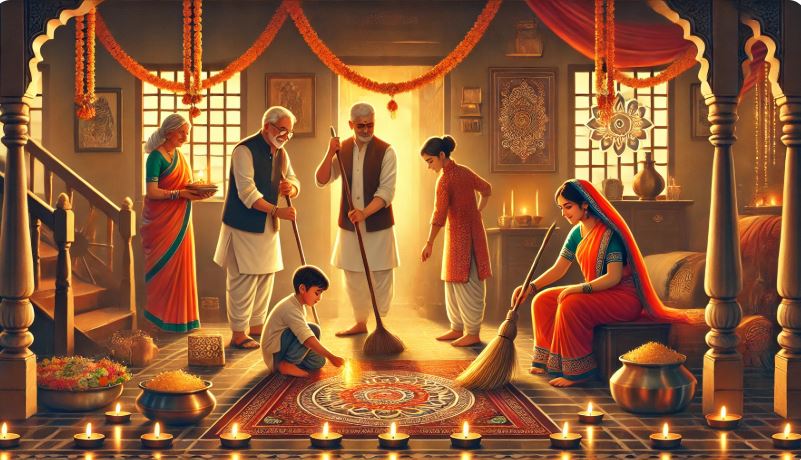 인도의 '디왈리 축제'청소문화