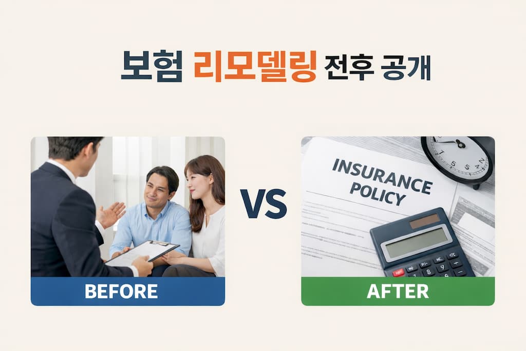보험 리모델링 전후 비교