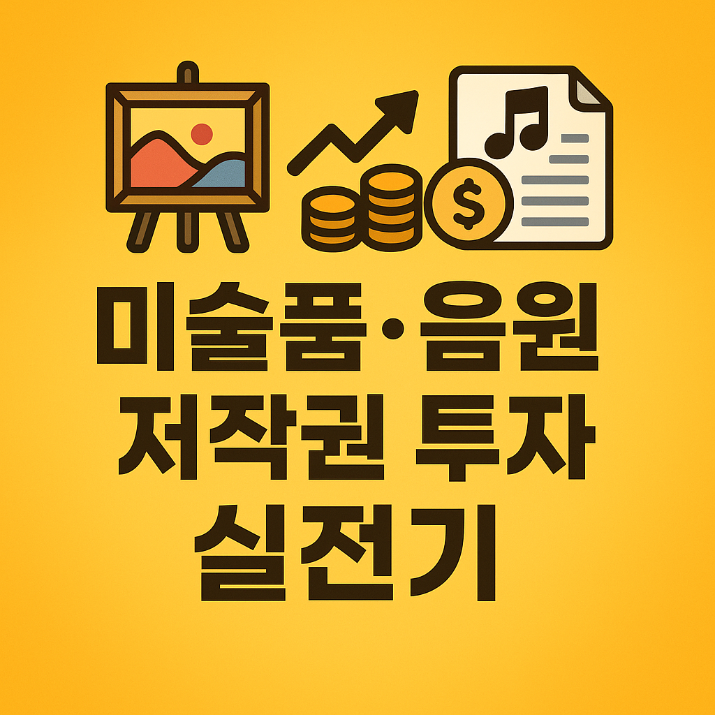 미술품 음원 저작권 투자 이미지