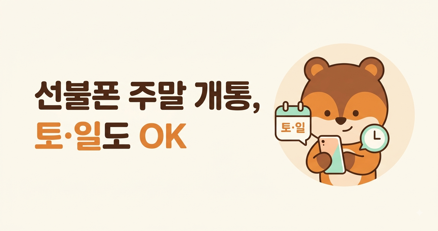선불폰 주말 개통, 토요일 일요일에도 되나요? 개통 시간과 순서 정리