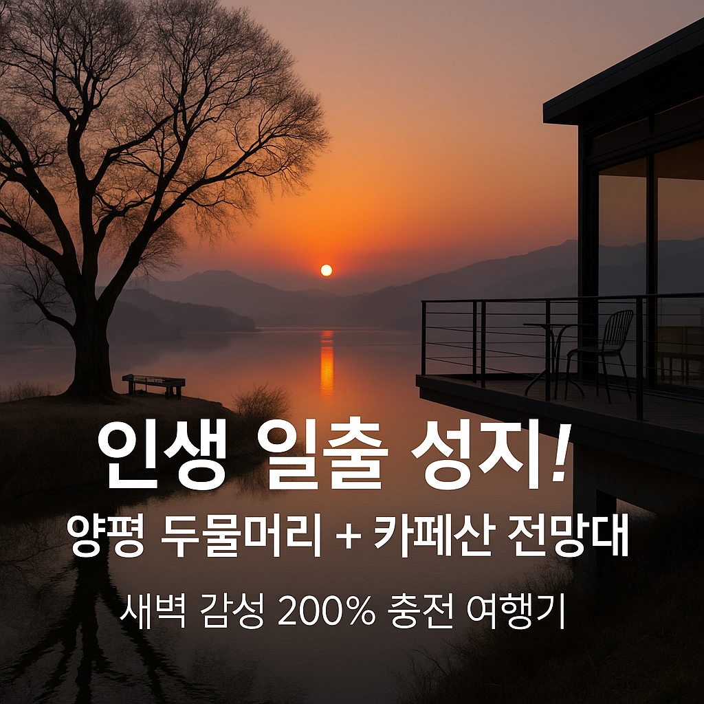 인생 일출 성지! 양평 두물머리 + 카페산 전망대, 새벽 감성 200% 충전 여행기
