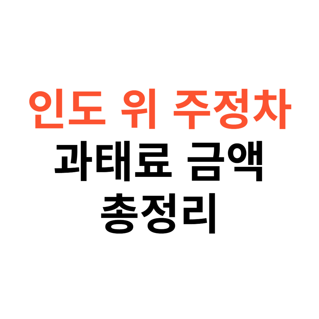 주정차 과태료