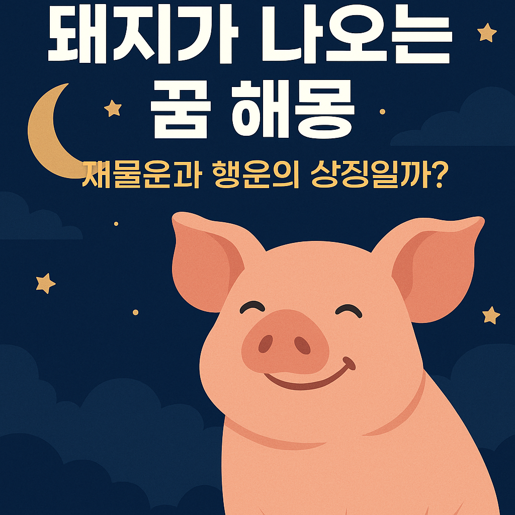 돼지나오는 꿈