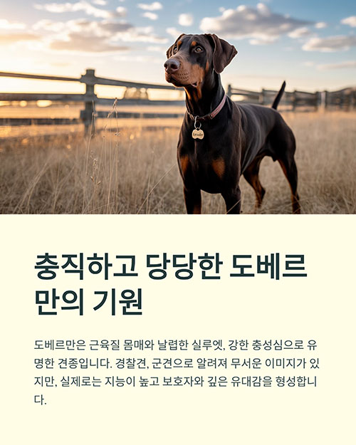 충직하고 당당한 도베르만의 기원