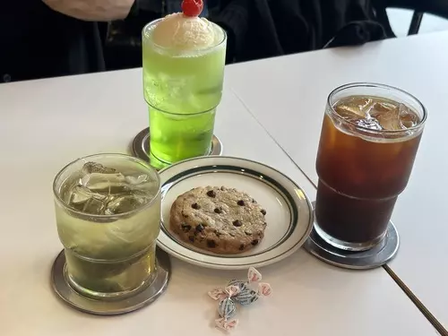 녹차와 메론소다와 커피