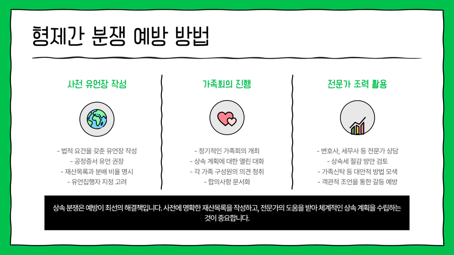 형제간 분쟁 안 생기게 하는 방법