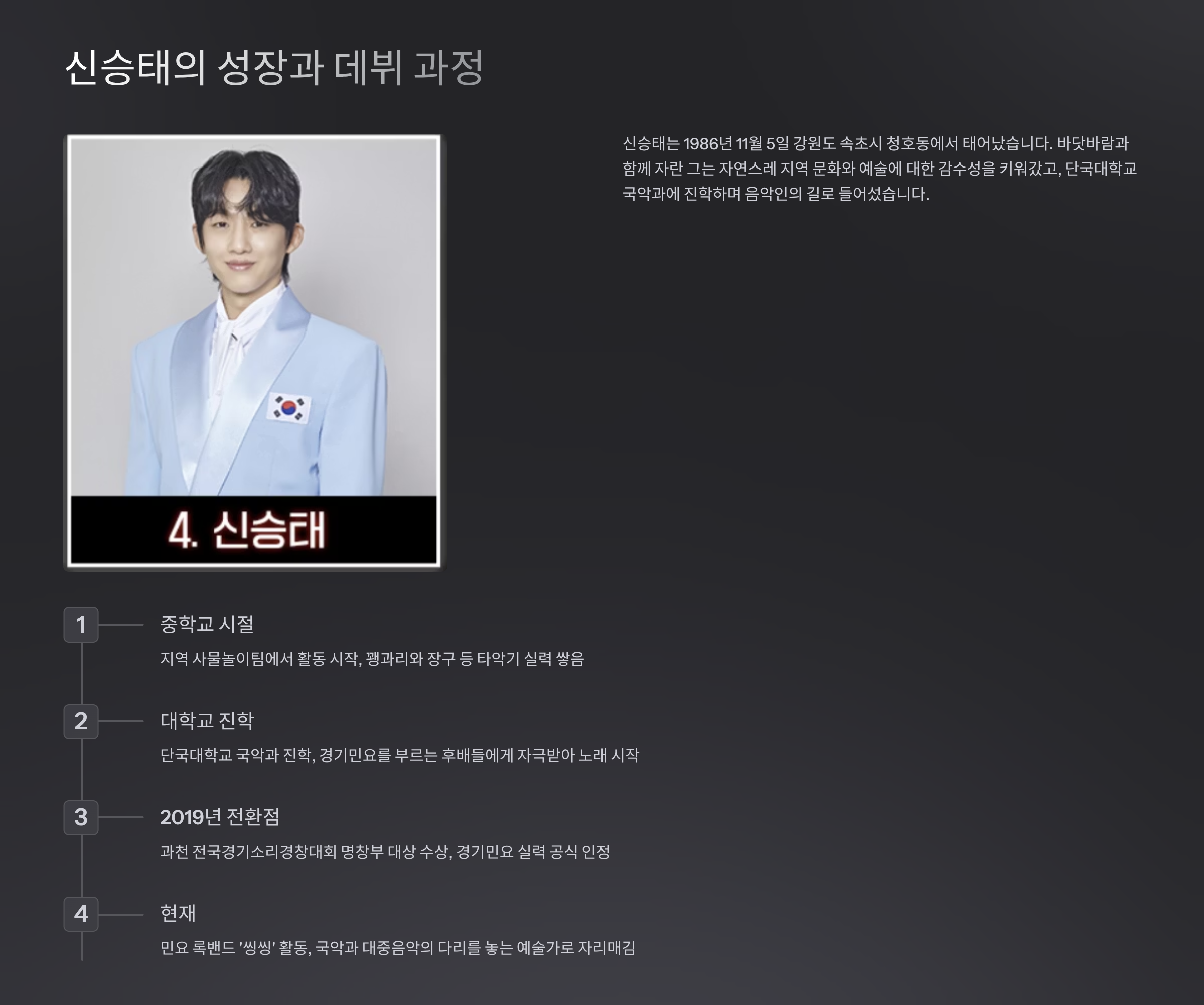 신승태의 성장과 데뷔 과정