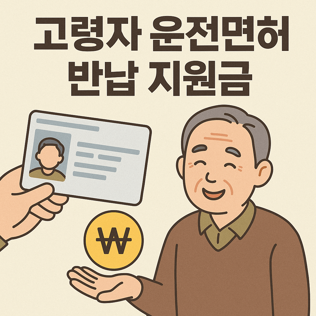 고령자 운전면허 반납 지원금