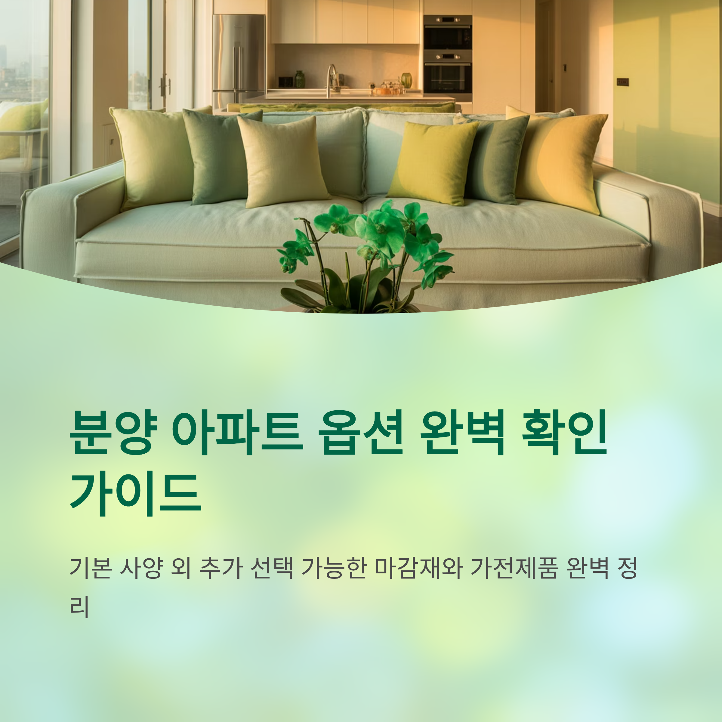 분양 아파트 옵션 완벽 확인 가이드